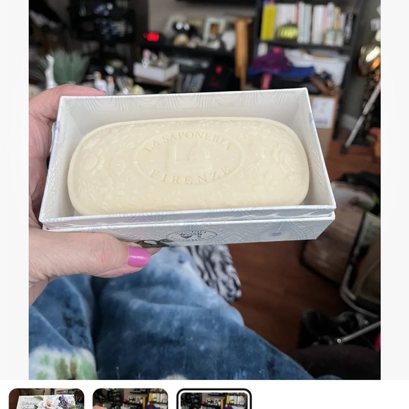 La Saponeria Firenze Gardenia & Lavender Scented Soap 300g.  New Sealed! - Picture 3 of 3